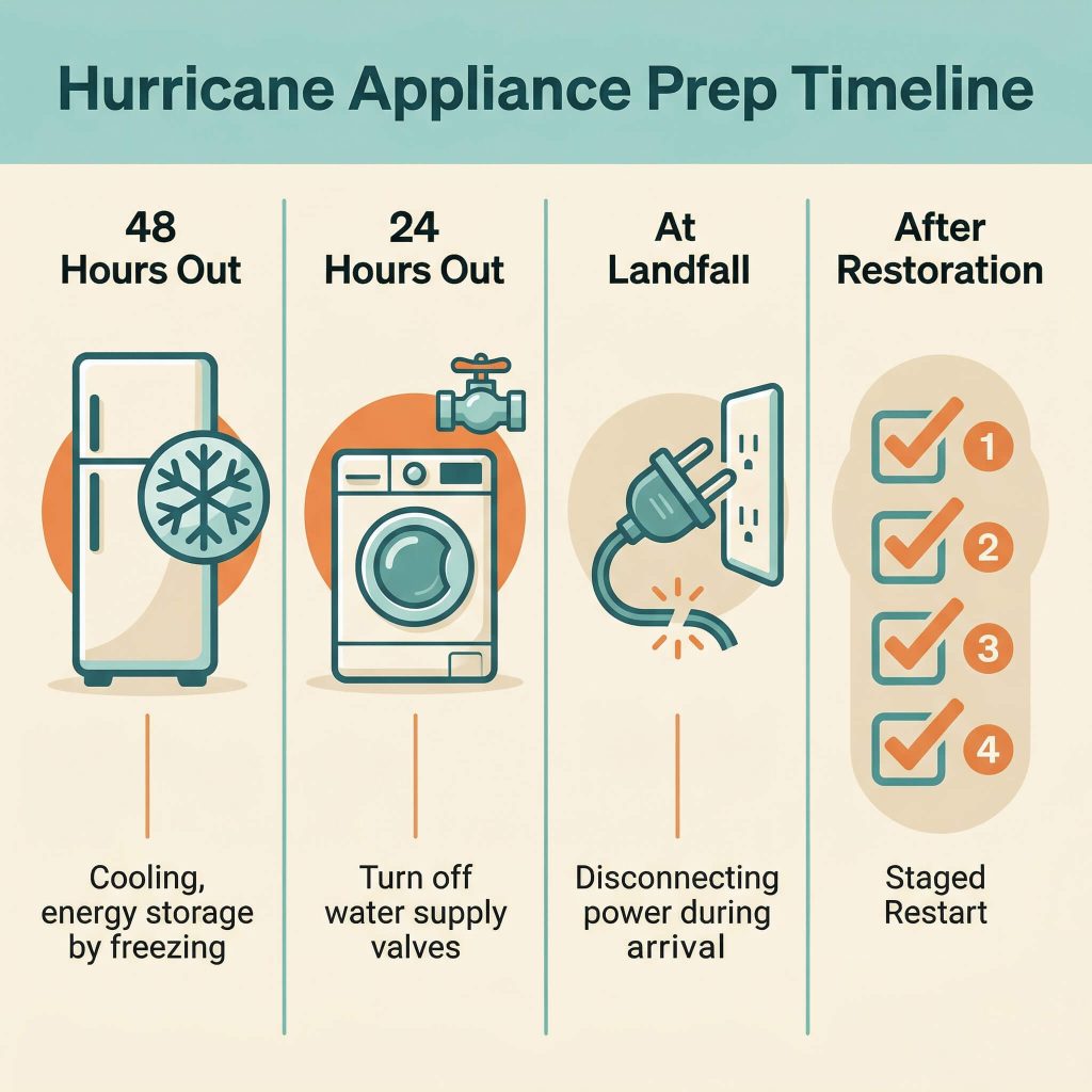 hurricane appliance prep infographic