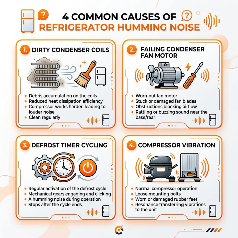 fridge humming noise infographic guide fridge humming noise infographic guide